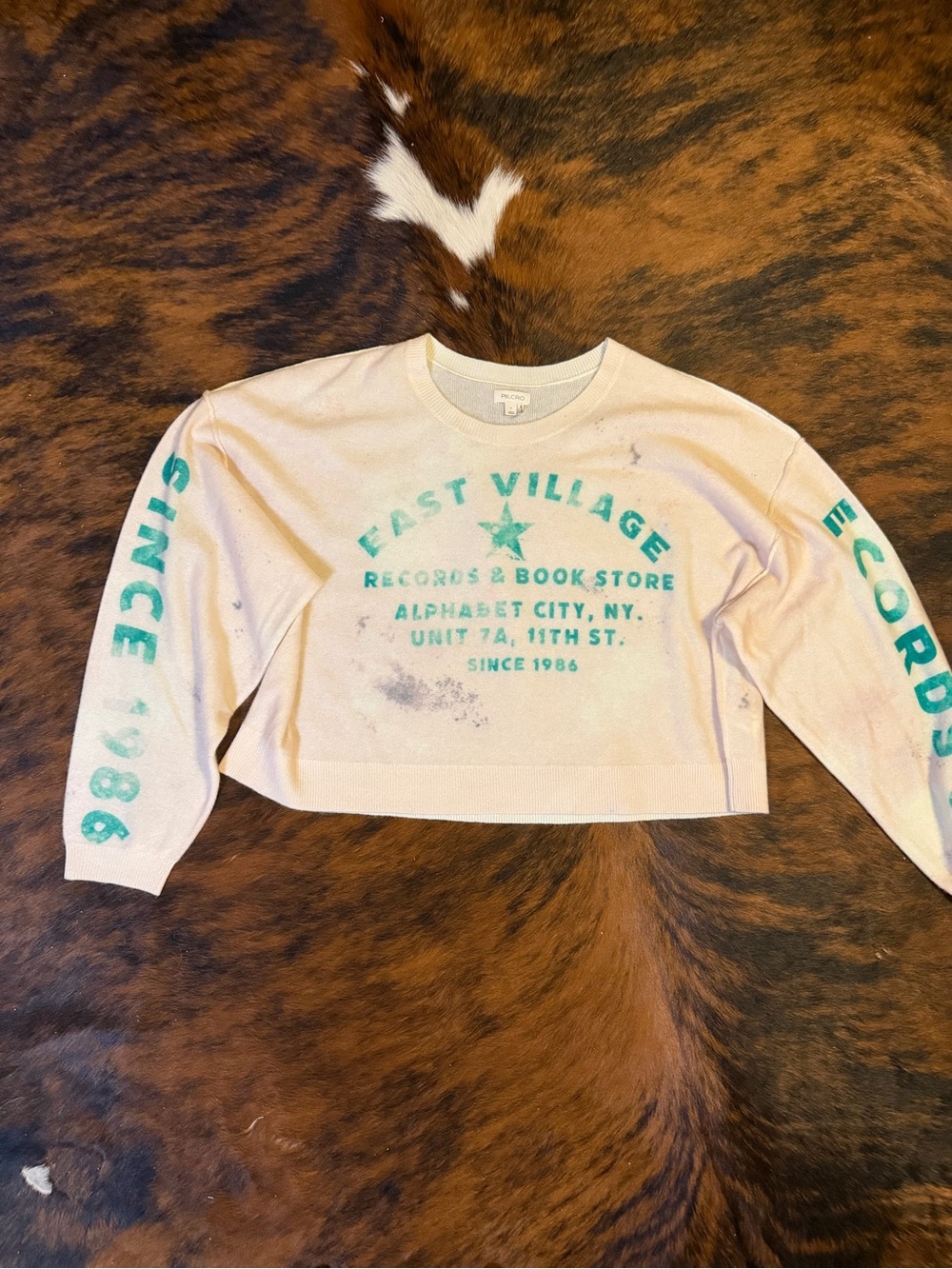 Pilcro Cream Crewneck Cashmere Sweater - Picture 6 of 7